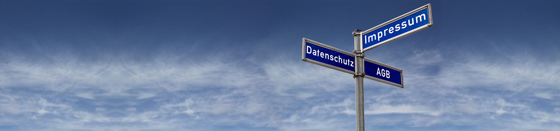 Impressum, Datenschutz, AGB